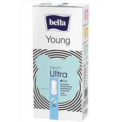 Bella, Женские ежедневные прокладки bella Panty Ultra Young sensitive 20 шт. Bella