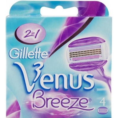 Кассеты для бритья женские Gillette Venus Breeze (Джилет Венус Бриз) (4 шт)