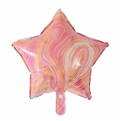 В0543-2 Шар звезда мрамор розов25см