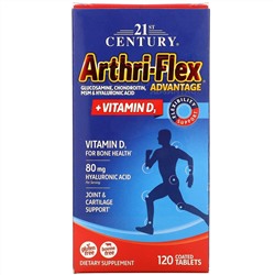 21st Century, Arthri-Flex Advantage с витамином D3, 120 таблеток, покрытых оболочкой