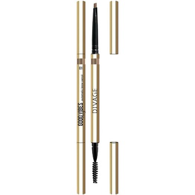 Карандаш для бровей Divage Gvo Eyebrow Pencil Good vibes only автоматический, тон № 01