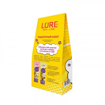 Подарочный набор Lure (Лур) Lovely Joy: Bio-крем для рук питательный с маслом ши и D-пантенолом, 2 шт по 40 мл