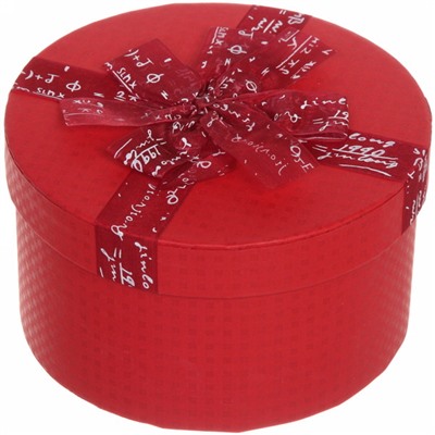 Коробка подарочная "Восторг", цвет красный, 17*17*9.5 см