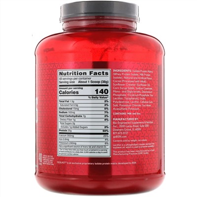 BSN, Syntha-6 Isolate, Protein Powder Drink Mix, Chocolate Milkshake, 4.02 lbs (1.82 kg)