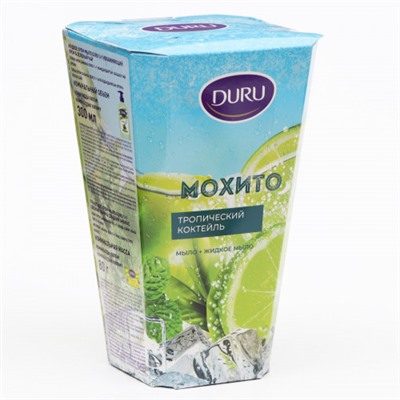 Подарочный набор Duru (Дуру) Жидкое мыло Зелёный чай 300 мл + мыло Лайм-Ананас 80 г