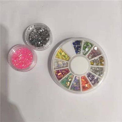 Украшение для нейл-арта "Nail Art Design", блестки, цвет микс, в пакете, 6*6см