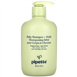 Pipette, Baby Shampoo + Wash, Fragrance Free, 12 fl oz, (354 ml)
