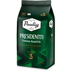 Кофе в зернах Paulig Presidentti Tumma Paahto темной обжарки 1 кг