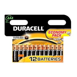 Батарейки алкалиновые Duracell (Дюраселл) Basic AAА 1,5V LR03, 12 шт
