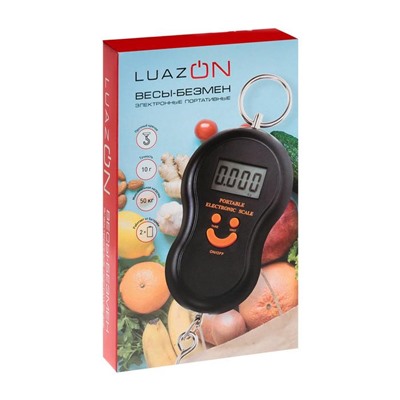 Безмен LuazON LV-402, электронный, до 50 кг, точность до 10 г, подсветка, МИКС