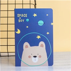 Тетрадь (A5) "Dreamy bear space", dark blue (13.5*20.5)