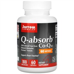 Jarrow Formulas, Q-absorb коэнзим-Q10, 100 мг, 60 капсул