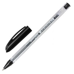 Ручка шариковая масляная BRAUBERG Rite-Oil, черная, корпус прозрачный, узел 0,7 мм, линия 0,35 мм