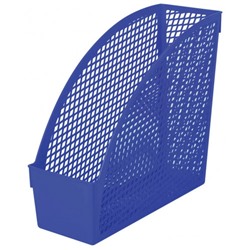 Лоток вертикальный для бумаг STAFF Profit, 270х100х250 мм, сетчатый, полипропилен, синий