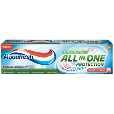 Зубная паста Aquafresh (Аквафреш) All-in-One Protection Extra Fresh, 75 мл