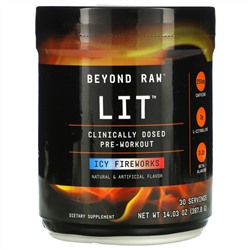 GNC Beyond Raw, LIT, Clinically Dosed Pre-Workout, Icy Fireworks, 14.03 oz (397.8 g)