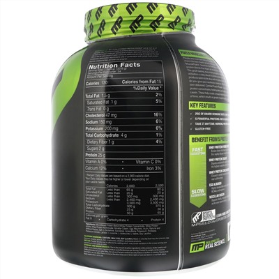 MusclePharm, Белковый порошок Combat, ваниль, 4 фунта (1814 г)