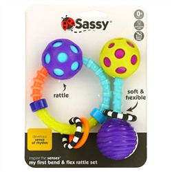 Sassy, My First Bend & Flex Rattle Set, 0+ Months, 2 Piece Set