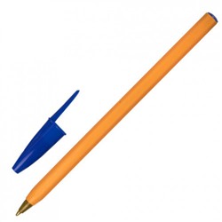 Ручка шариковая STAFF Basic Orange, письмо 750 метров, СИНЯЯ, длина корпуса 14 см, узел 1 мм