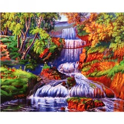Картина рисование по номерам 40*50 см "Водопады" Е797