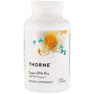 Thorne Research, Super EPA Pro, 120 желатиновых капсул