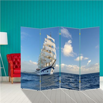 Ширма "Корабли. Декор 19" 200 × 160 см, двухсторонняя