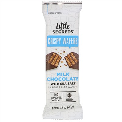 Little Secrets, Milk Chocolate Wafer, Sea Salt, 1.4 oz (40 g)