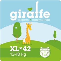 Подгузники «Lovular» Giraffe, 13-18кг, 42шт/уп