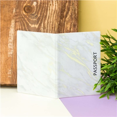 ОБЛОЖКА ДЛЯ ПАСПОРТА "White gold marble"