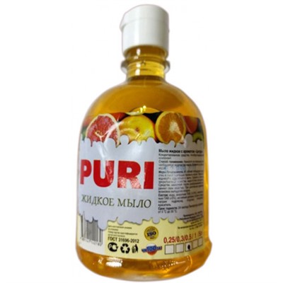 Жидкое мыло Puri «Цитрус» антибактериальное, с дозатором флип-топ, 500 мл