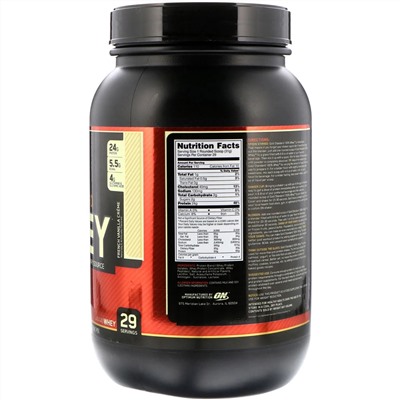 Optimum Nutrition, Gold Standard 100% Whey, 100% сыворотка, французский ванильный крем, 909 г (2 фунта)