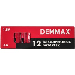 Батарейки алкалиновые Demmax AA (LR6, BP12PR), 12 шт