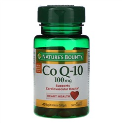 Nature's Bounty, Co Q-10, 100 mg, 45 Rapid Release Softgels