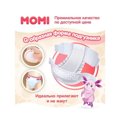 Подгузники MOMI Premium M (6-11 кг), 62 шт