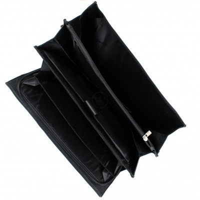 Портфель искусственная кожа Cantlor-W 8018-01, 5 отд, 1внеш+2внут карм, плечевой ремень, черный 201347