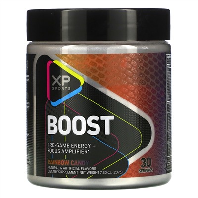 XP Sports, Boost, Pre-Game Energy + Focus Amplifier, Rainbow Candy, 7.30 oz (207 g)