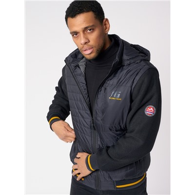 Куртка со съемными рукавами мужская темно-серого цвета 3500TC