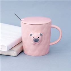 Кружка "Relief Bear", pink (350ml)