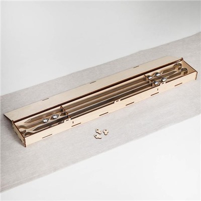 Ящик для хранения шампуров «Гриль», 70×9×4,5 cм