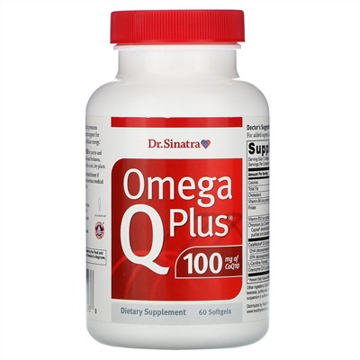 Dr. Sinatra, Omega Q Plus 100, 60 Softgels