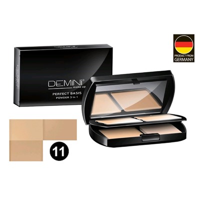 Пудра для лица 3 в 1 DEMINI Perfect Basis Powder, тон 11