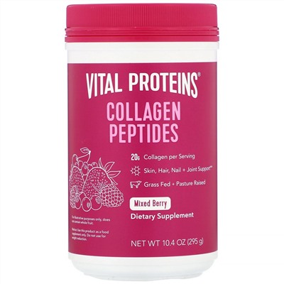 Vital Proteins, пептиды коллагена, смесь ягод, 295 г (10,4 унции)