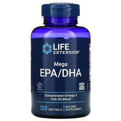 Life Extension, Mega EPA/DHA, 120 капсул