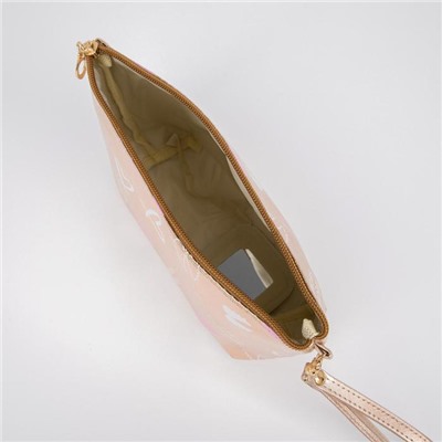 Косметичка-сумка, отдел на молнии, с ручкой, цвет персиковый, «Губки»
