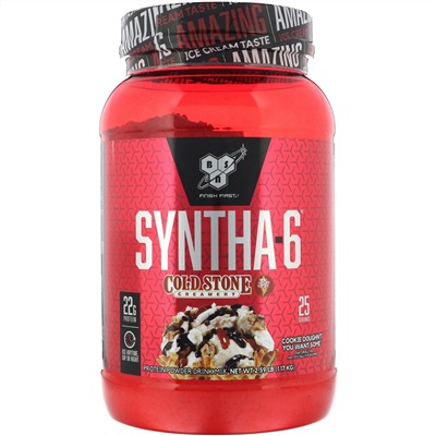 BSN, Syntha-6, Cold Stone Creamery, со вкусом печенья Cookie Doughn't You Want Some, 1,17 кг