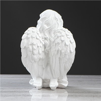 Статуэтка "Ангел Молящийся", белый, 33 см