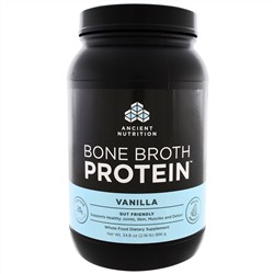 Dr. Axe / Ancient Nutrition, Bone Broth Protein, белок со вкусом ванили, 986 г (2,17 фунта)