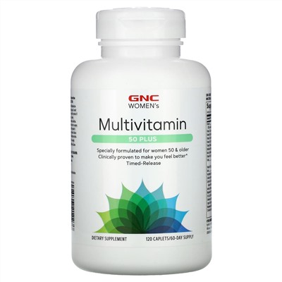 GNC, Multivitamin, 50 Plus, 120 Caplets