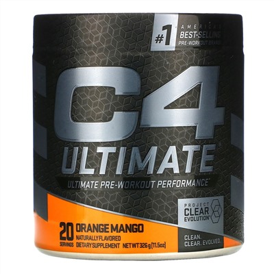 Cellucor, C4 Ultimate Pre-Workout Performance, Orange Mango, 11.5 oz (326 g)