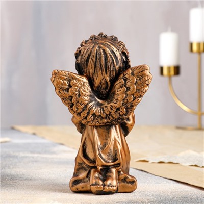 Статуэтка "Ангел с сердцем" бронзовый цвет, 18 см